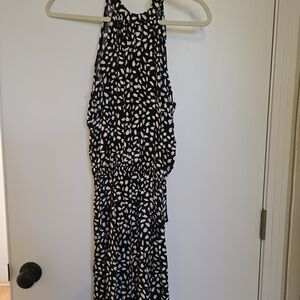 Elegant Black and White Mini Dress